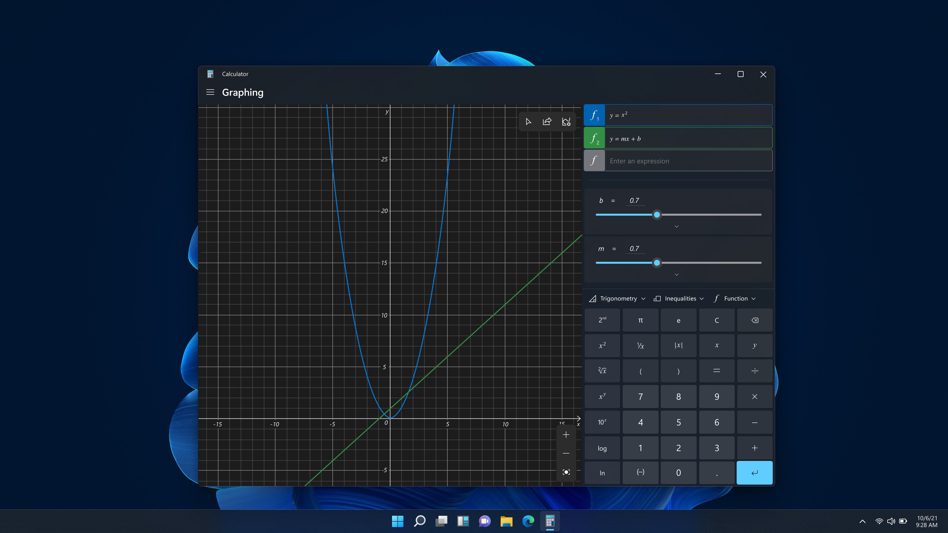 Intuitive and powerful graphing mode to visualize math equations.
