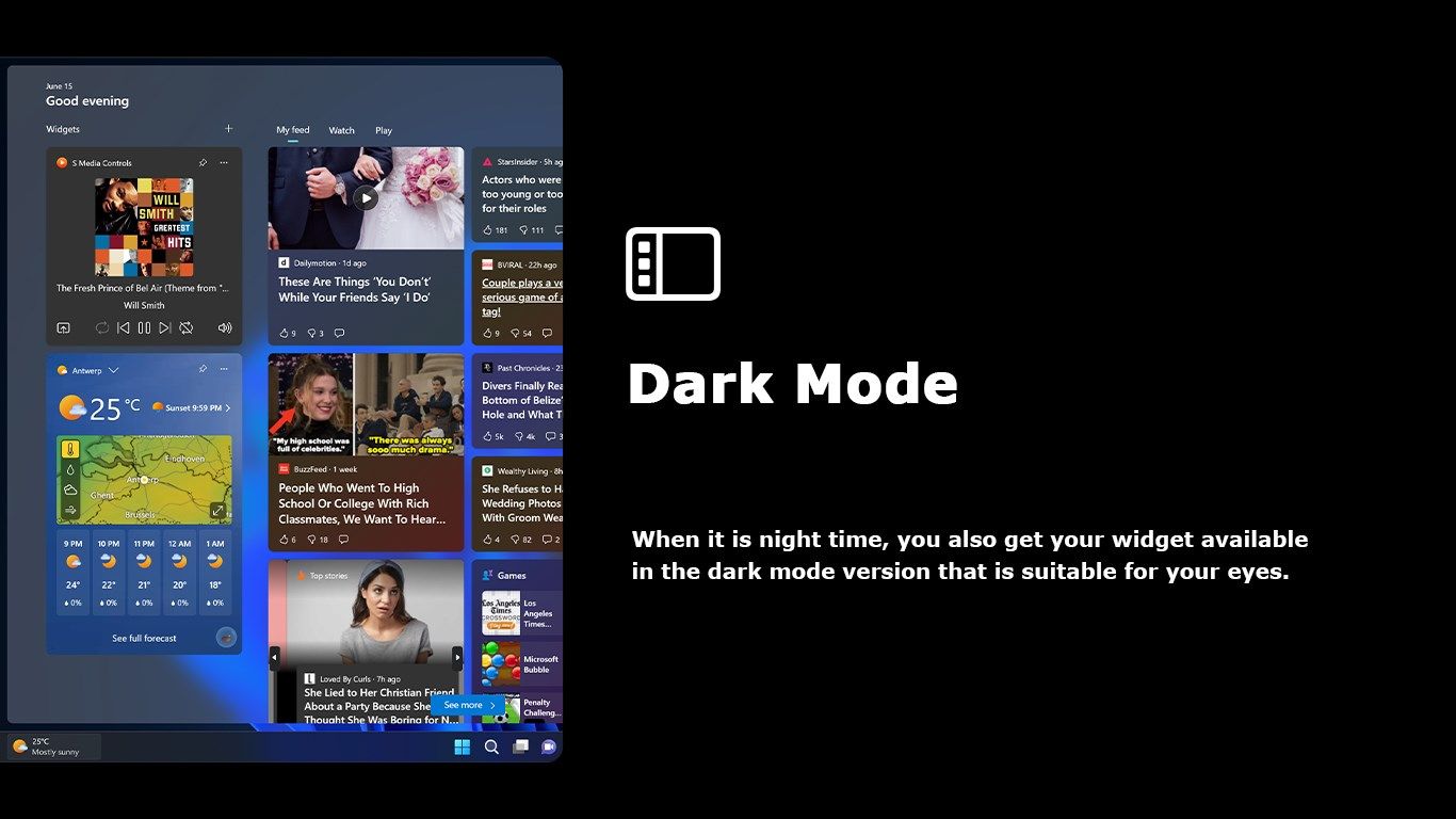 Dark Mode version of the S Media Player widget