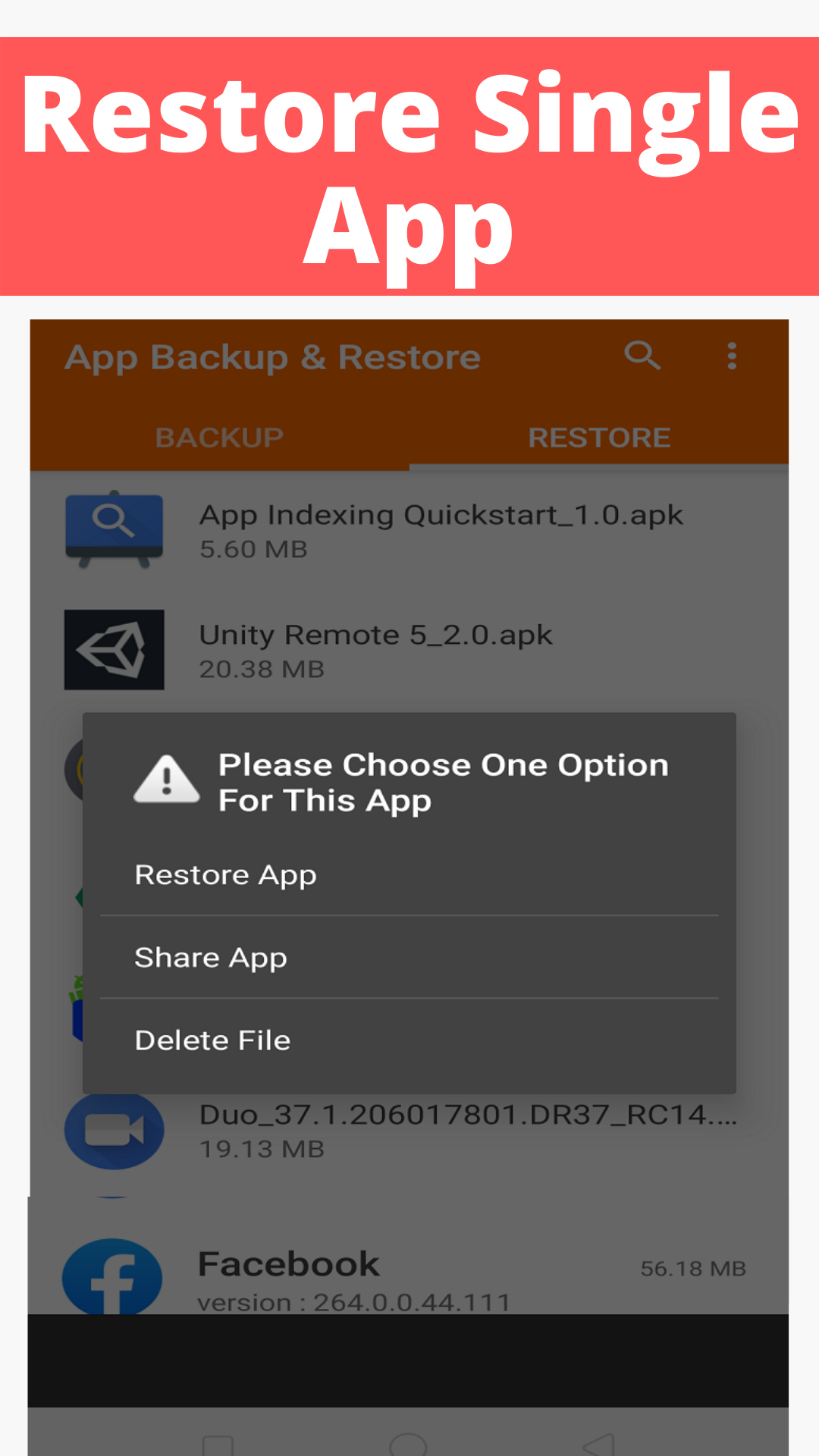 App Backup & Restore