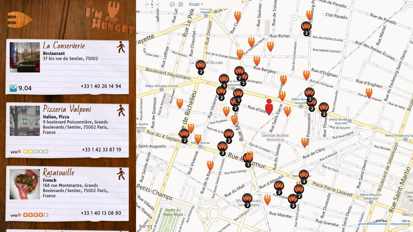View restaurants through list or map