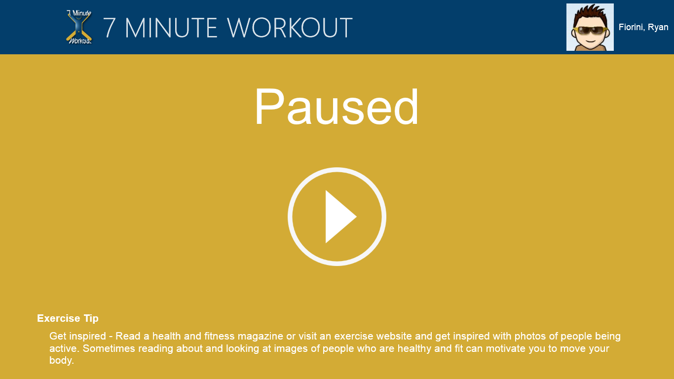Exercise can be paused.
