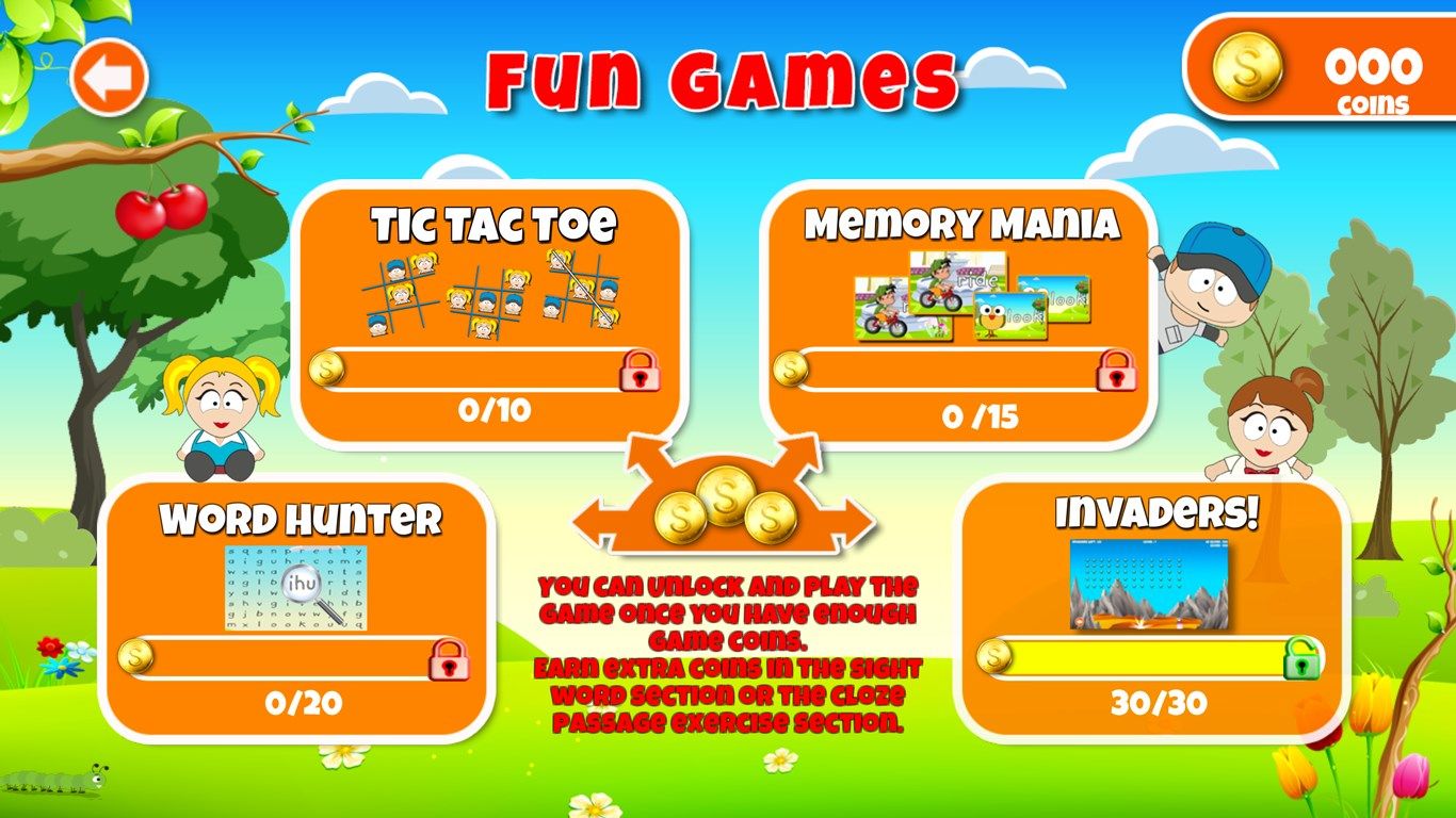 Unlock fun games with your game coins