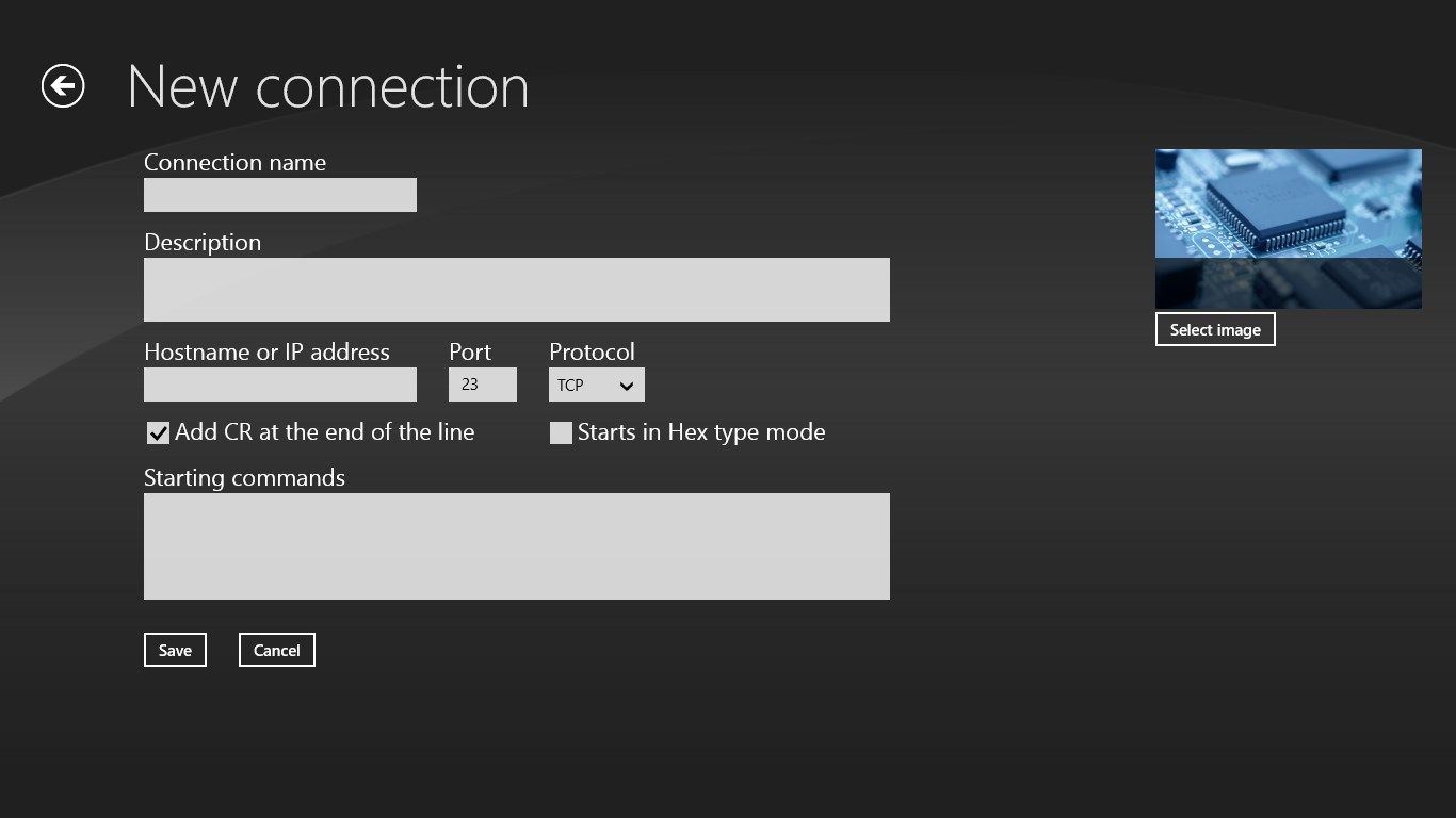 Save the connection settings for latter use.
