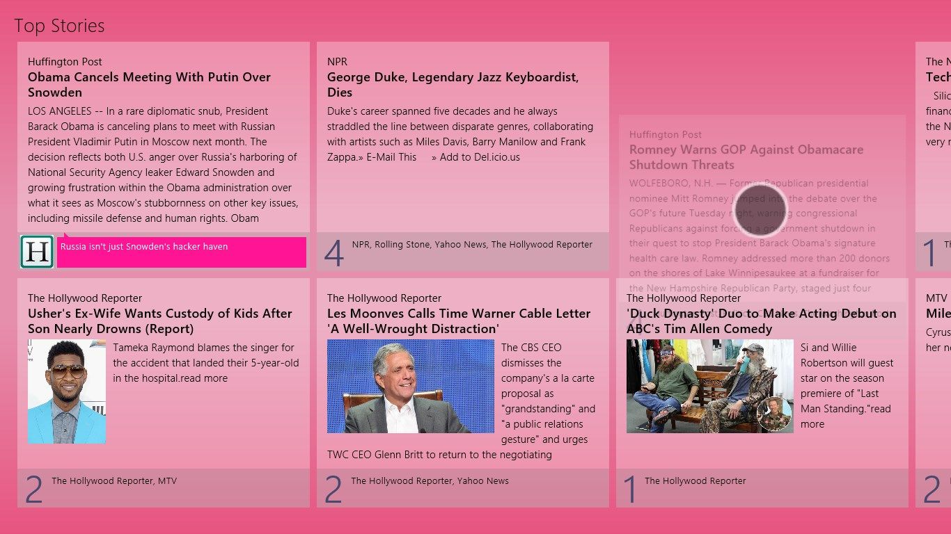 Swipe away stories you don't want to read. And yes we have pink!