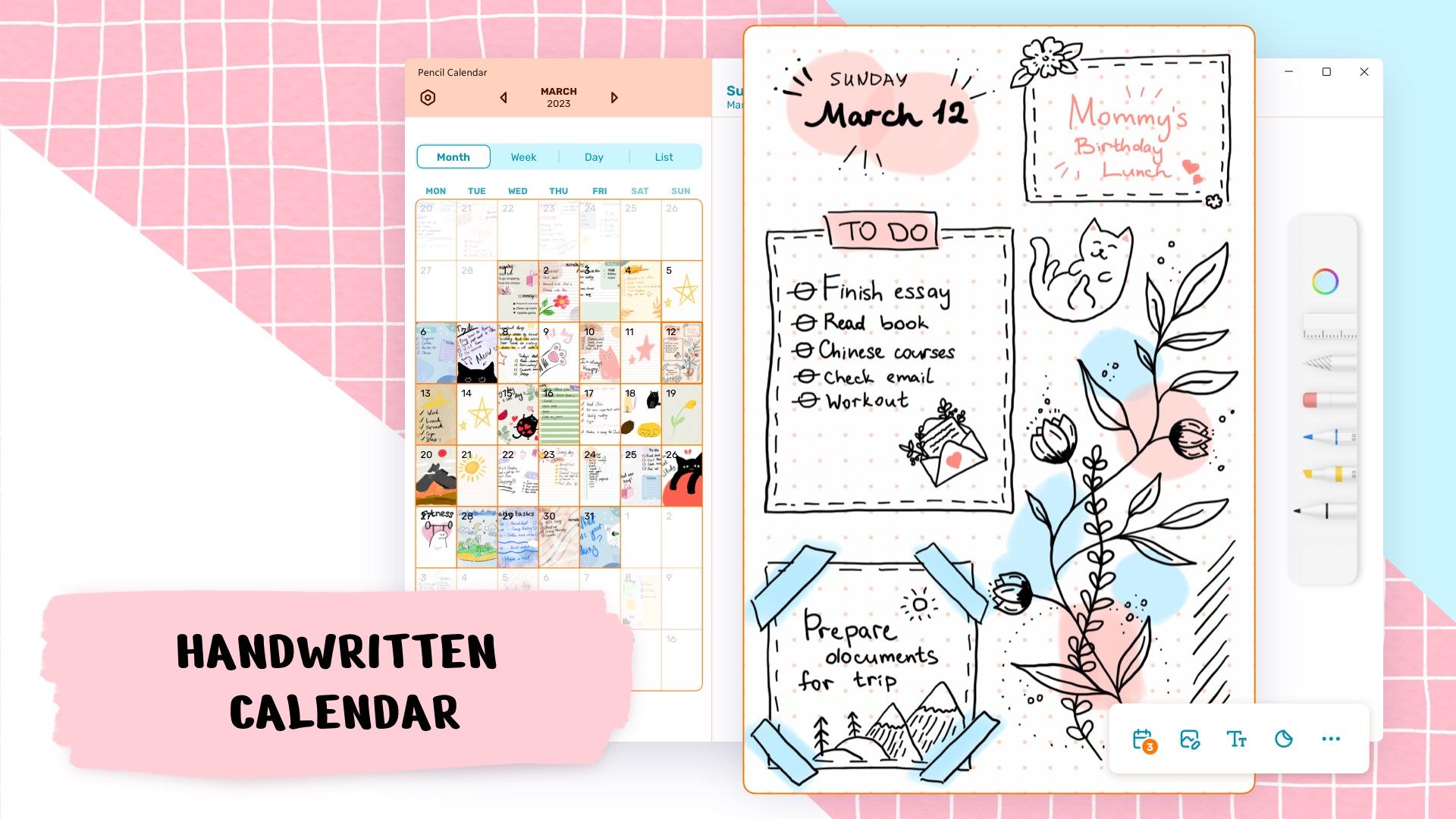 Pencil Calendar — Daily Planner