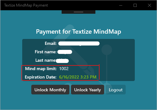 Textize MindMap Payment