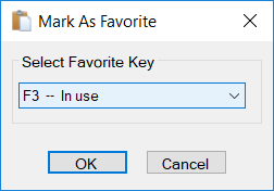 Add your often used strings as favorites for easy pasting.