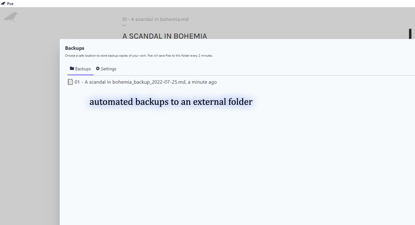 backup your work to another folder