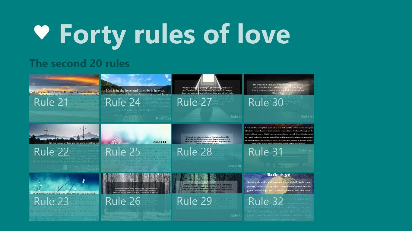 20/40 rules of love