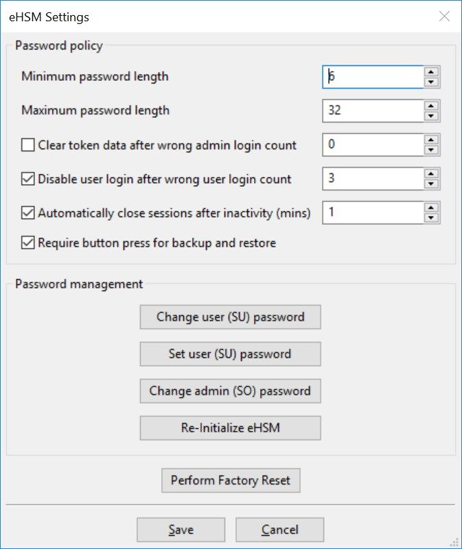 Configure the eHSM