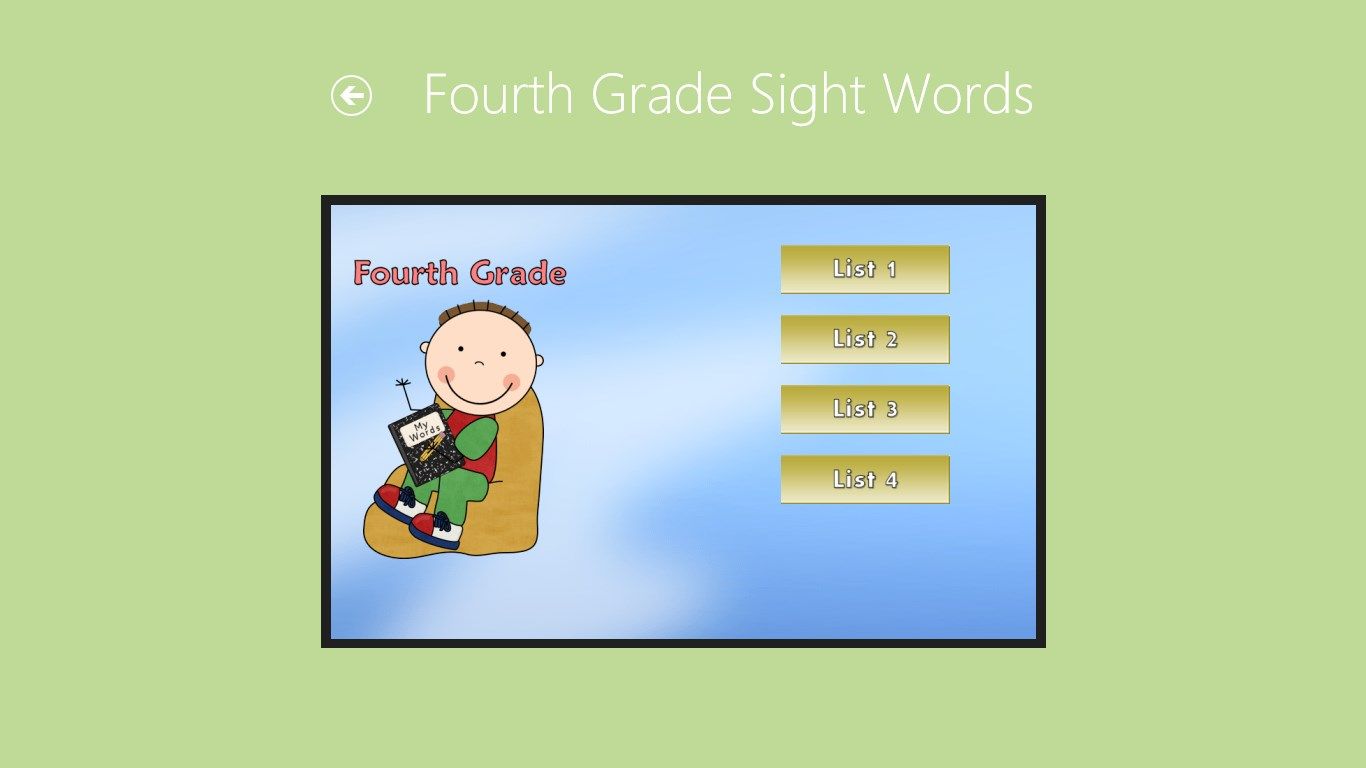 Fourth Grade Sight Word List
