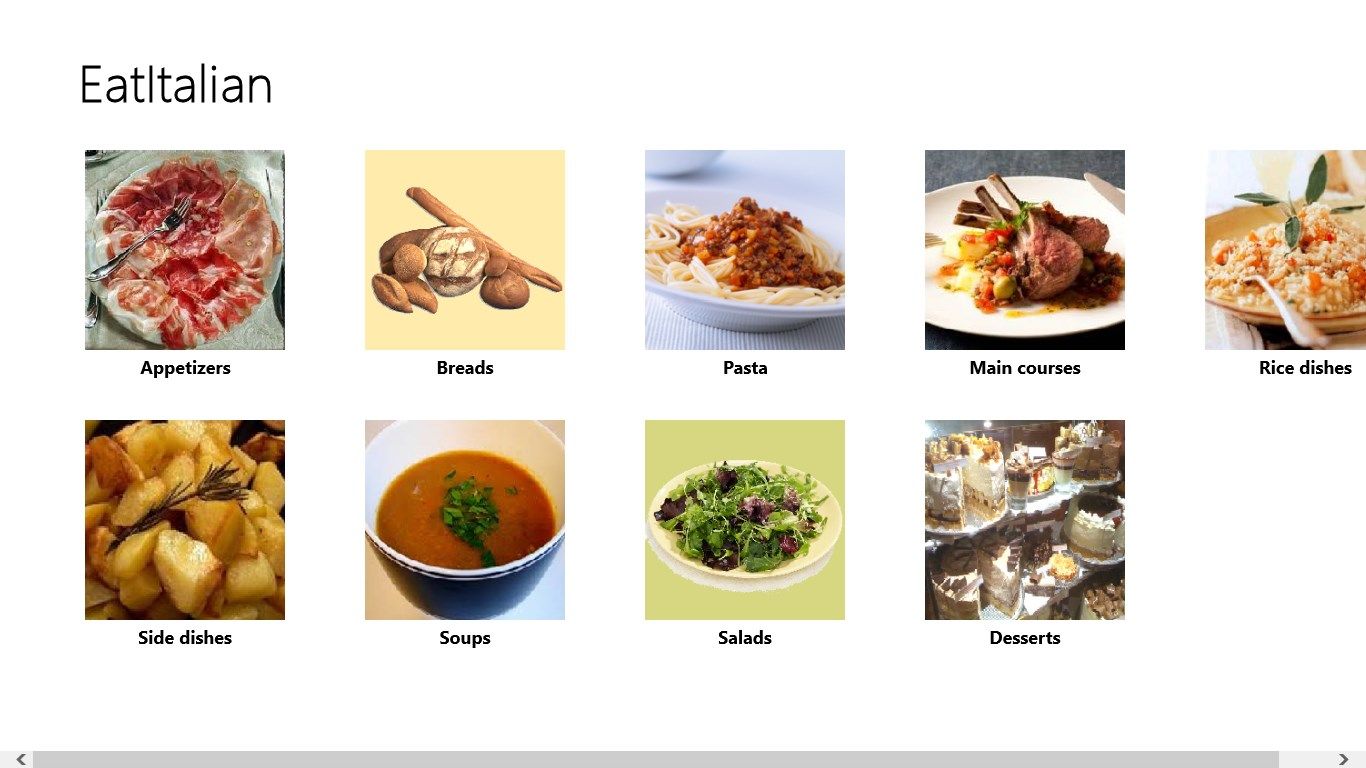 Dish category page