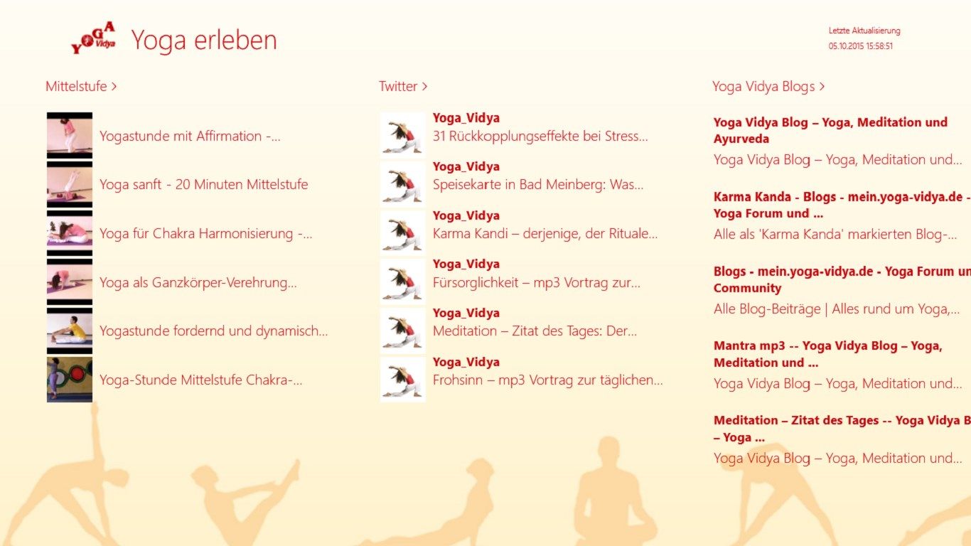 Weitere aktuelle Yoga Vidya Informationen aus dem Netz in einer App.
