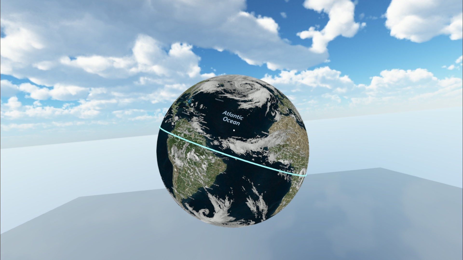 Globe with infrared data (RealEarth)