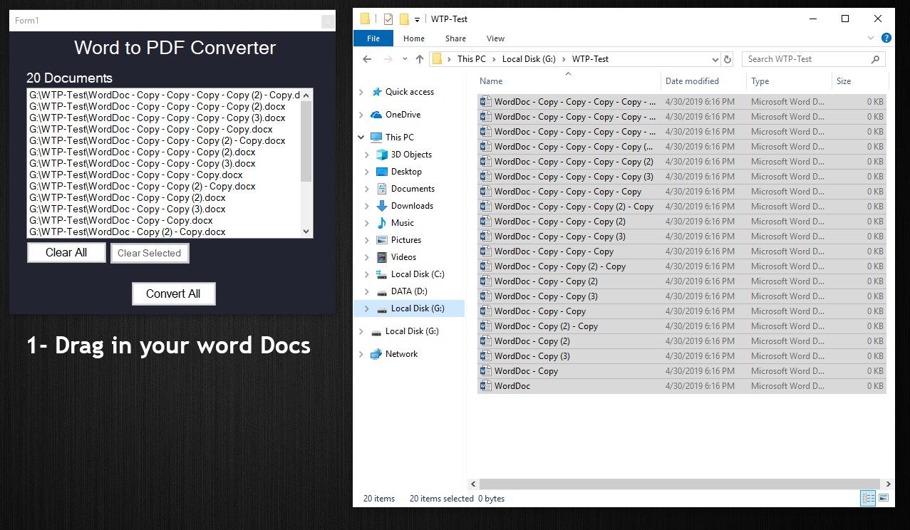 Multi-Document Word to PDF Converter