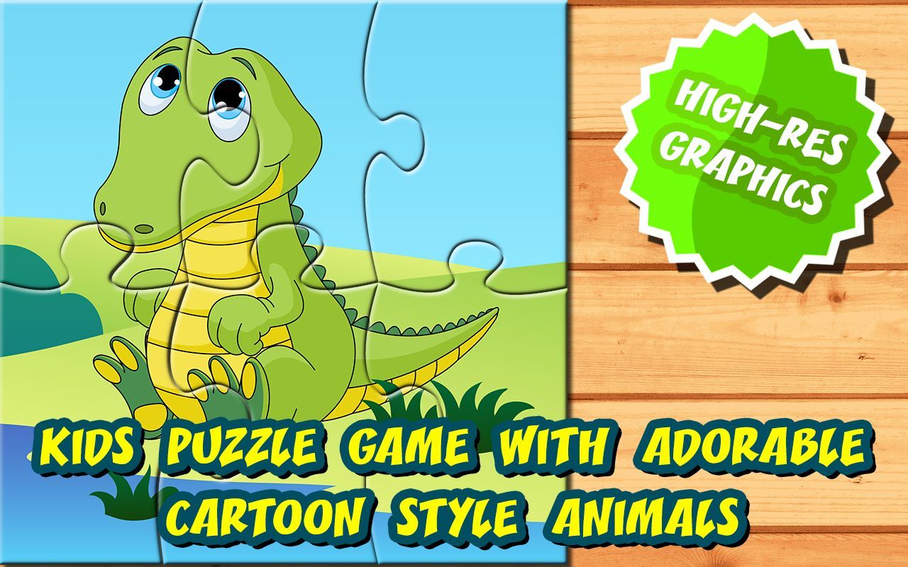 Fun Puzzle Games for Kids HD: Cute Animals Jigsaw Learning Game for Toddlers, Preschoolers and Young Children – Free