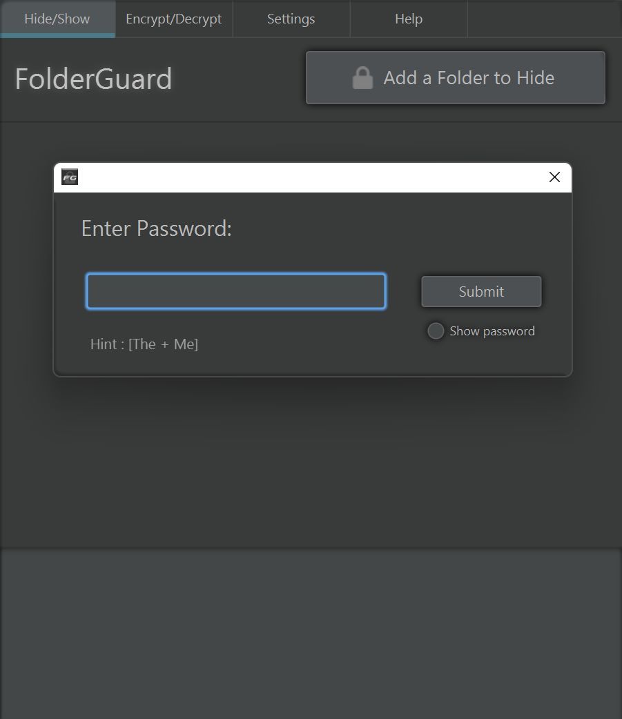 FG - Folder Hider and Encrypter