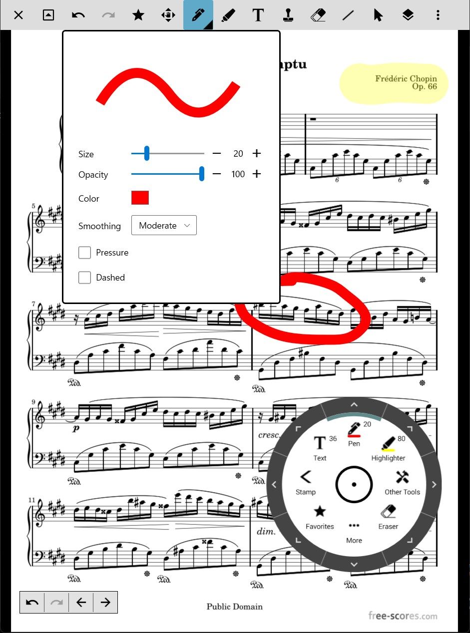 Annotate songs using the powerful editing features.