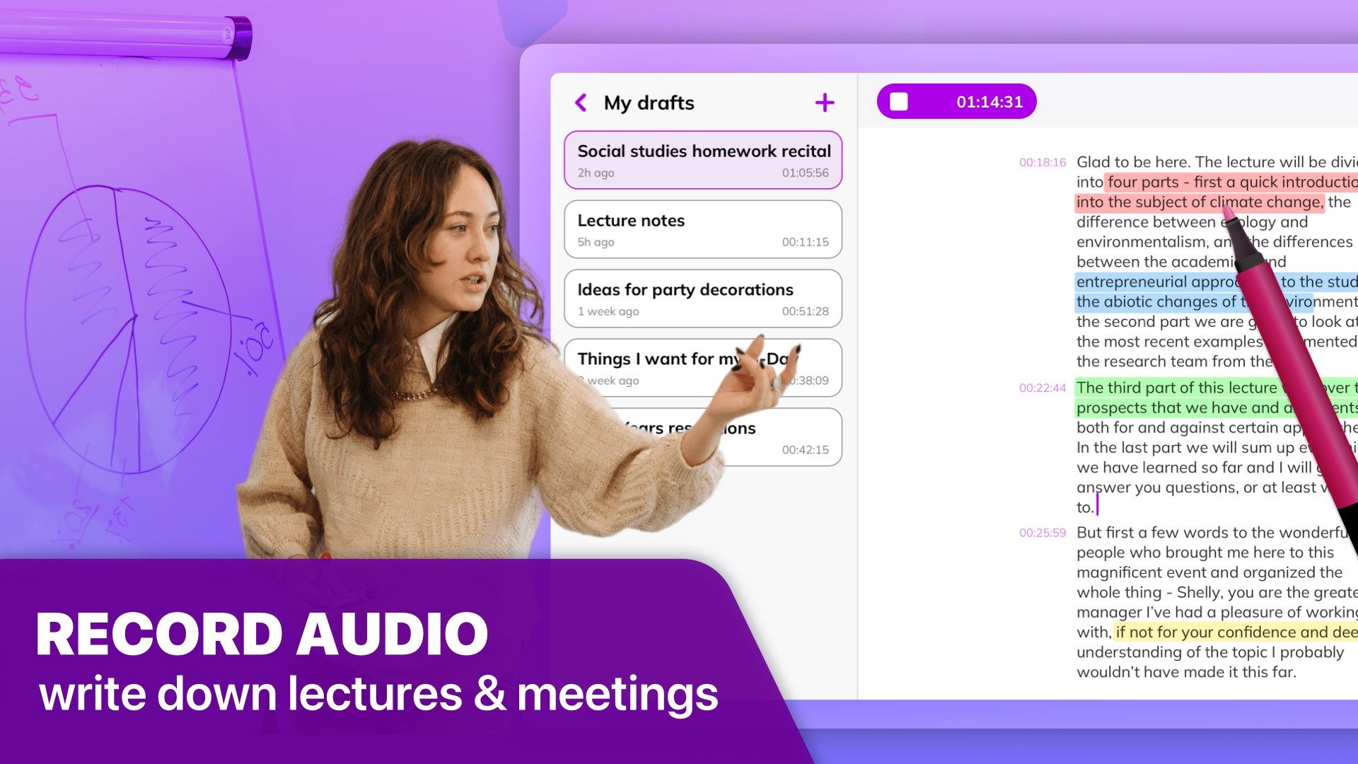Audio Planner: Voice Memos & Notebook