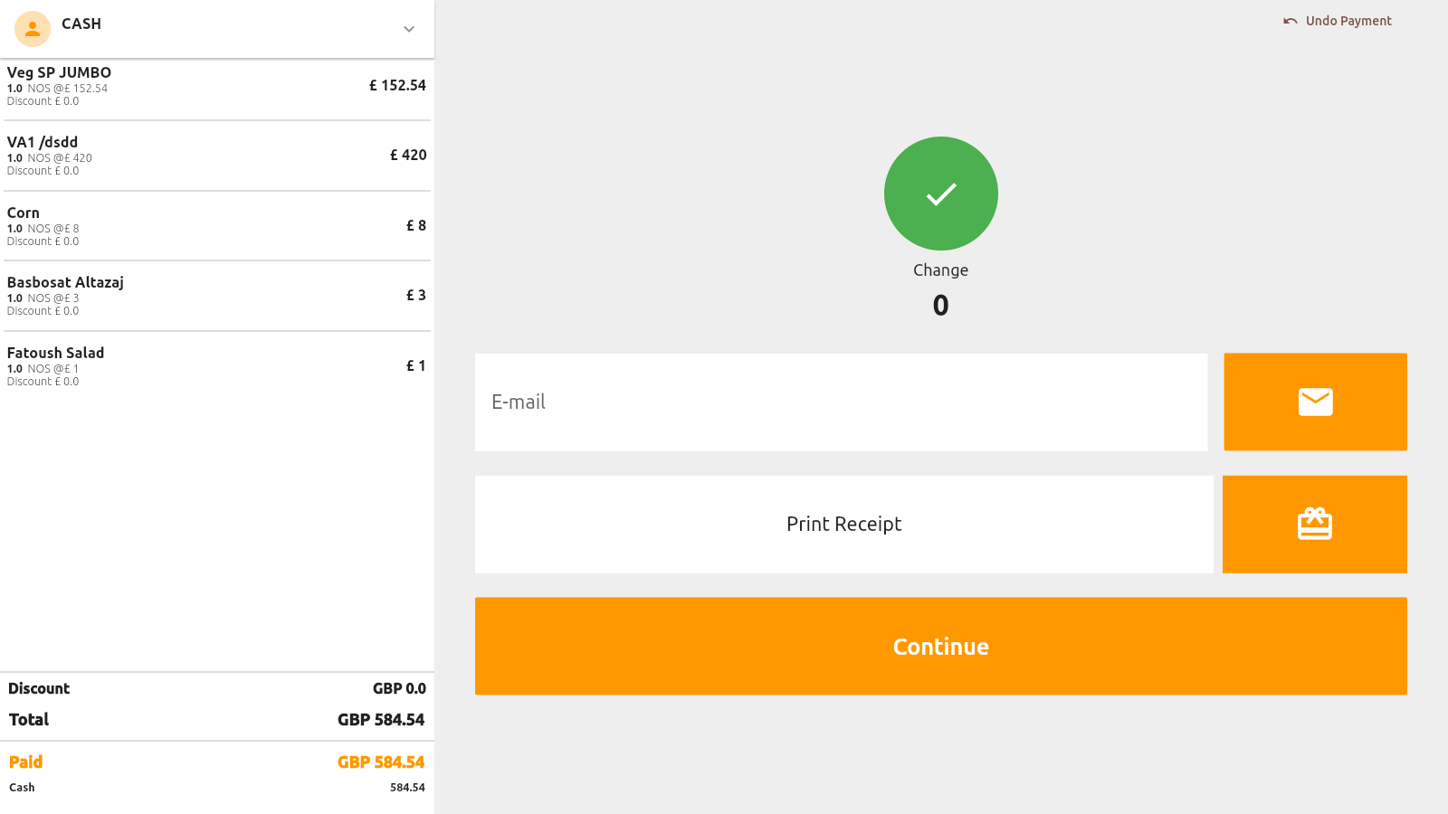 Payment Completion Page