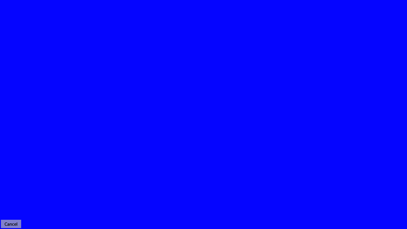 Start the cycle on blue