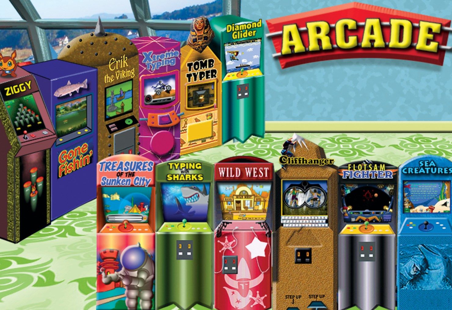 Visit the Arcade anytime to play challenging, multi-level games.