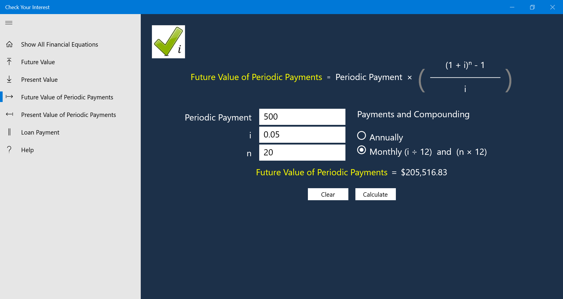 Future Value of Periodic Payments