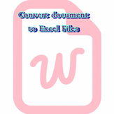 Convert document Files to Excel Files