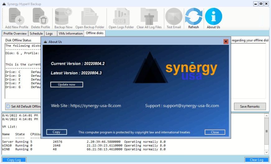 Synergy Hyper-V Backup Community Edition