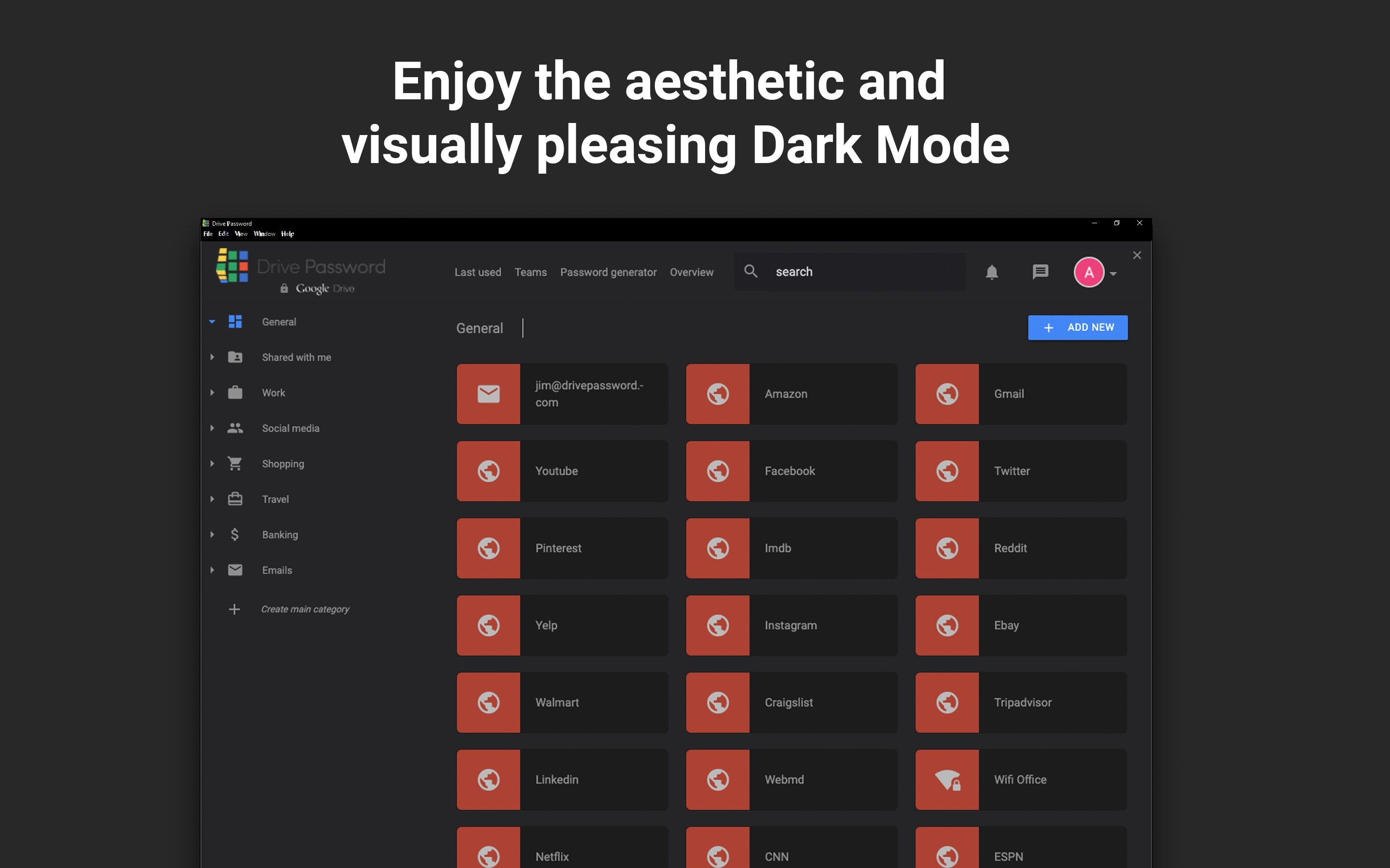 Enjoy the aesthetic and visually pleasing Dark Mode