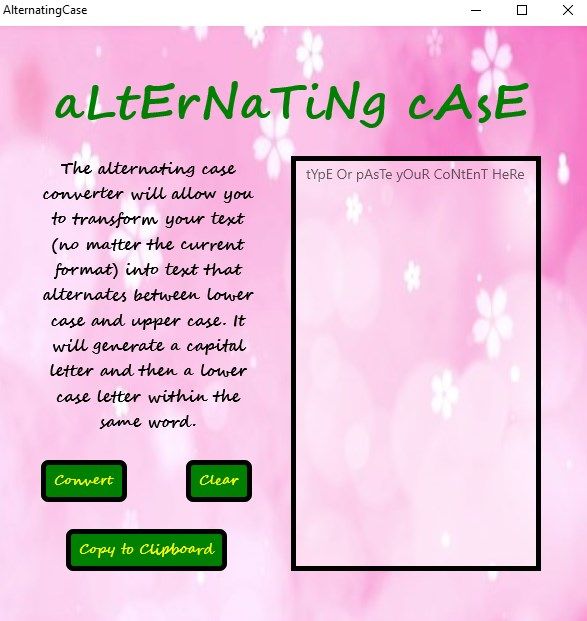 Alternating Case