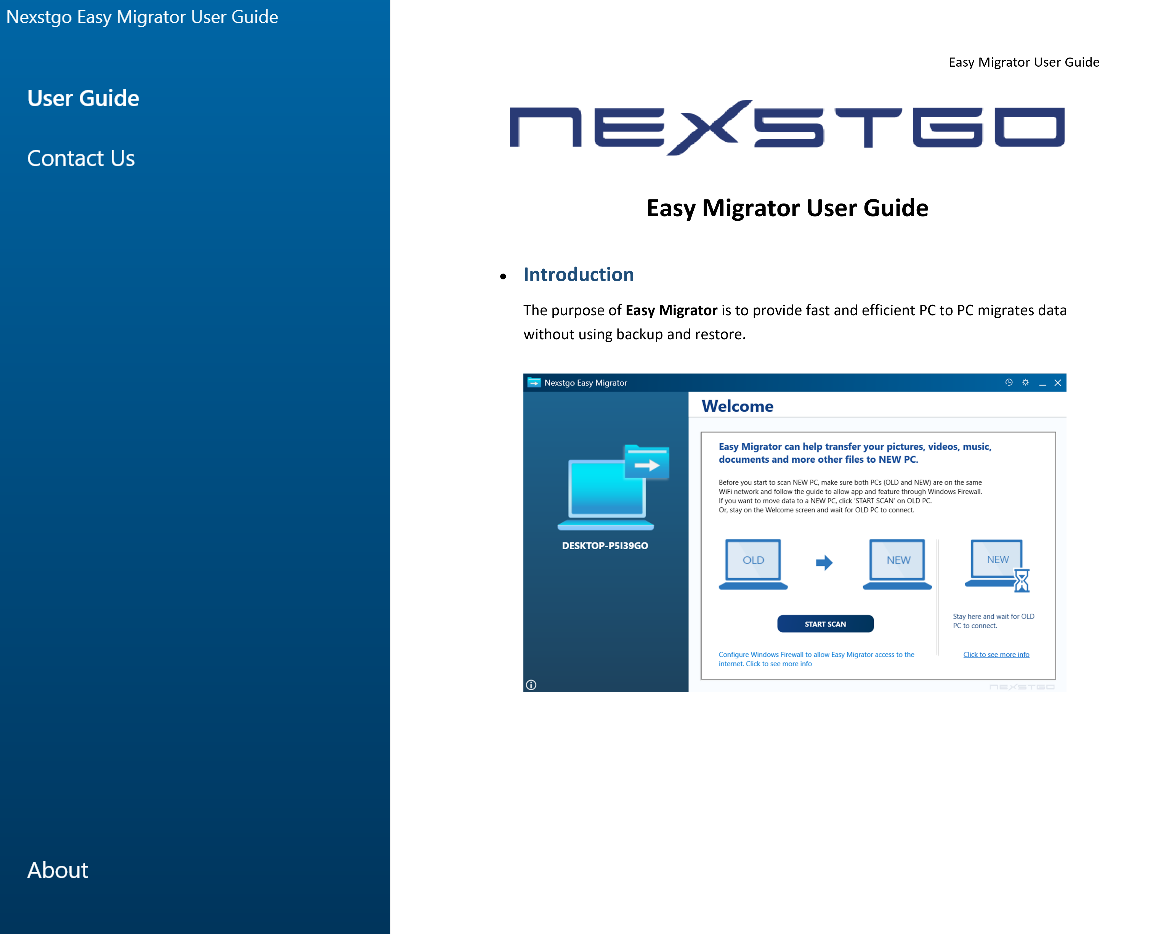 Guide For Nexstgo Easy Migrator