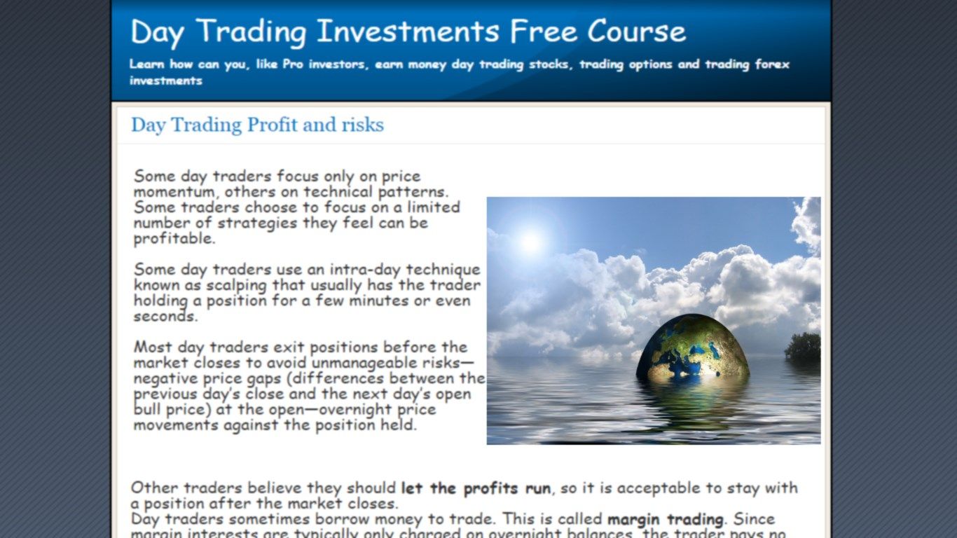 Intraday investment course