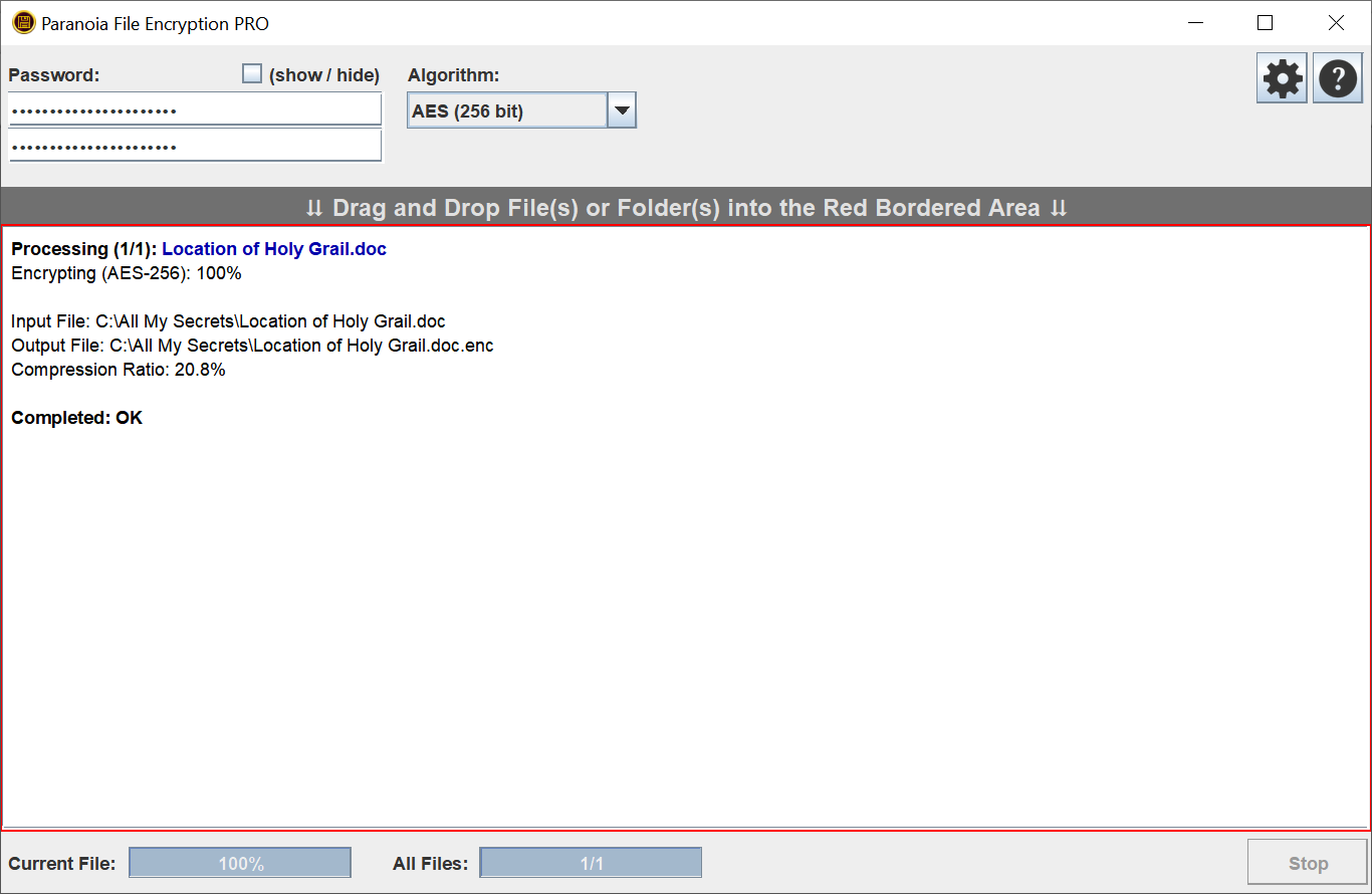 Paranoia File Encryption & Text Encryption PRO