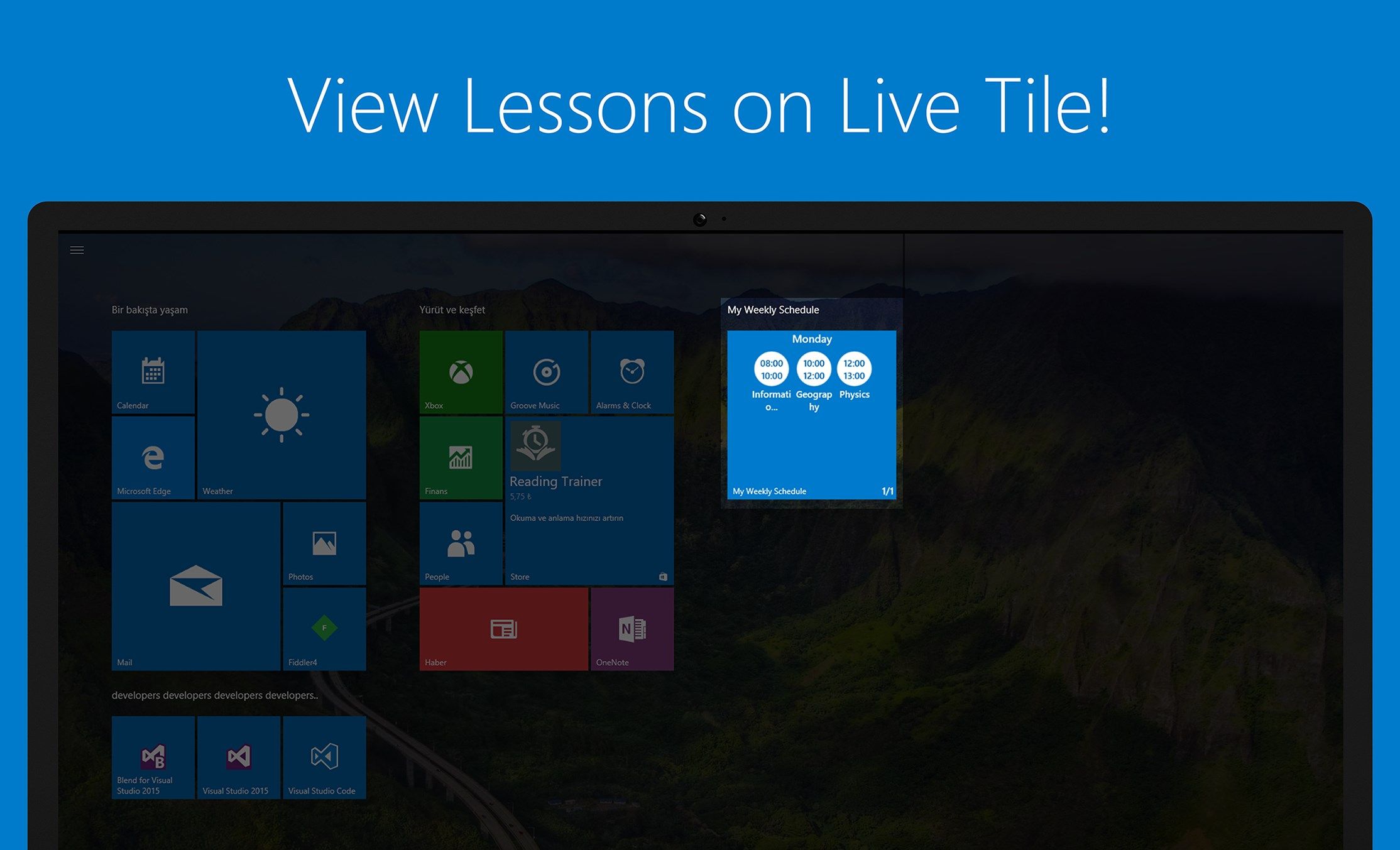 View Lesson on Live Tile!