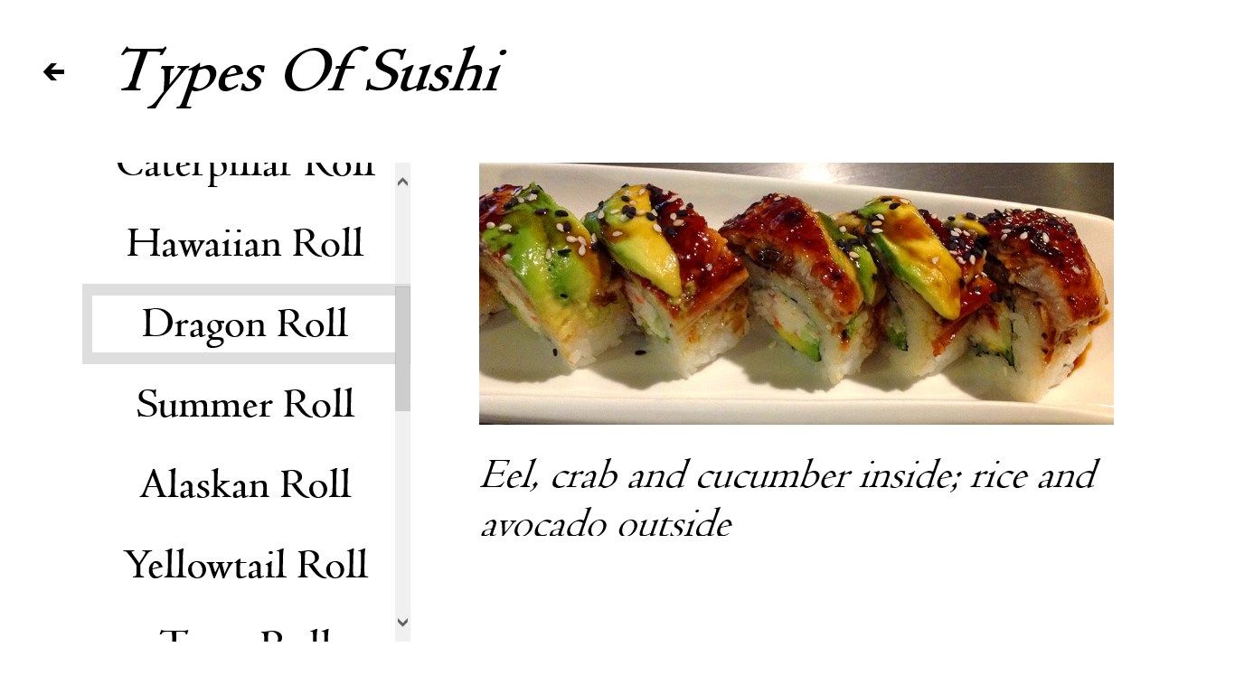 Sushi types