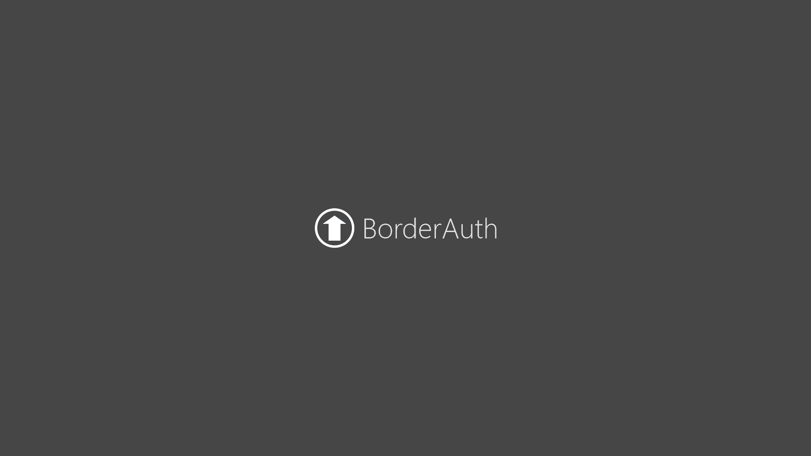 BorderAuth splashscreen