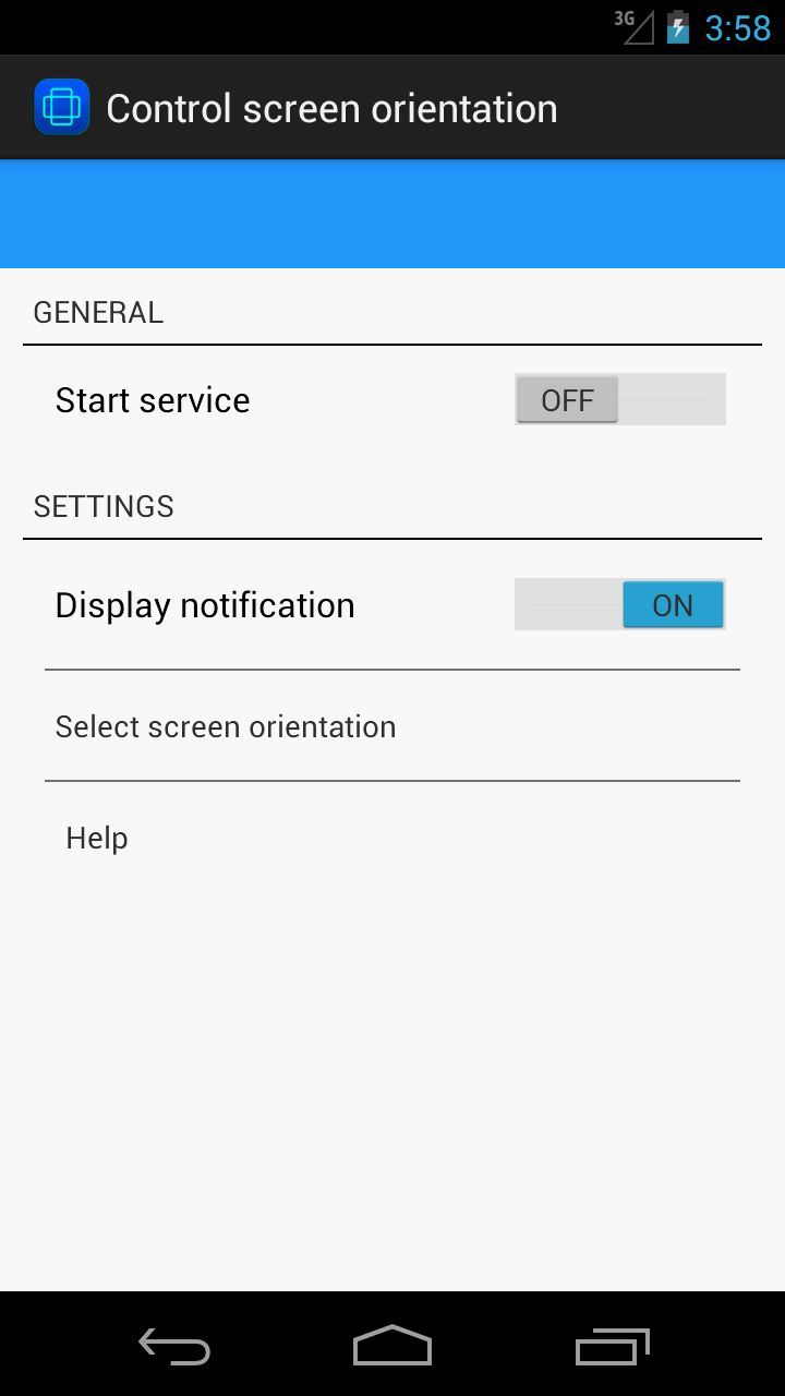 control screen rotation and orientation