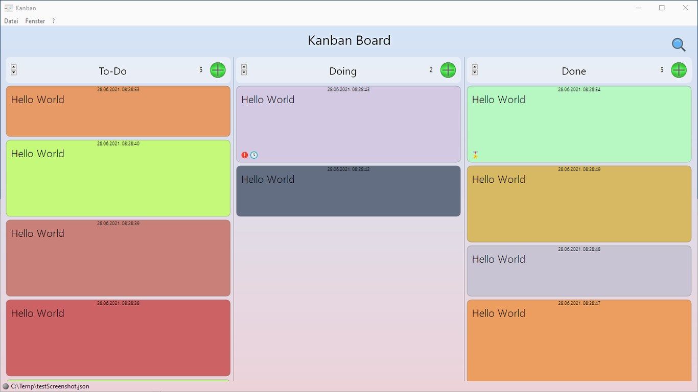 Kanban Board on Desktop