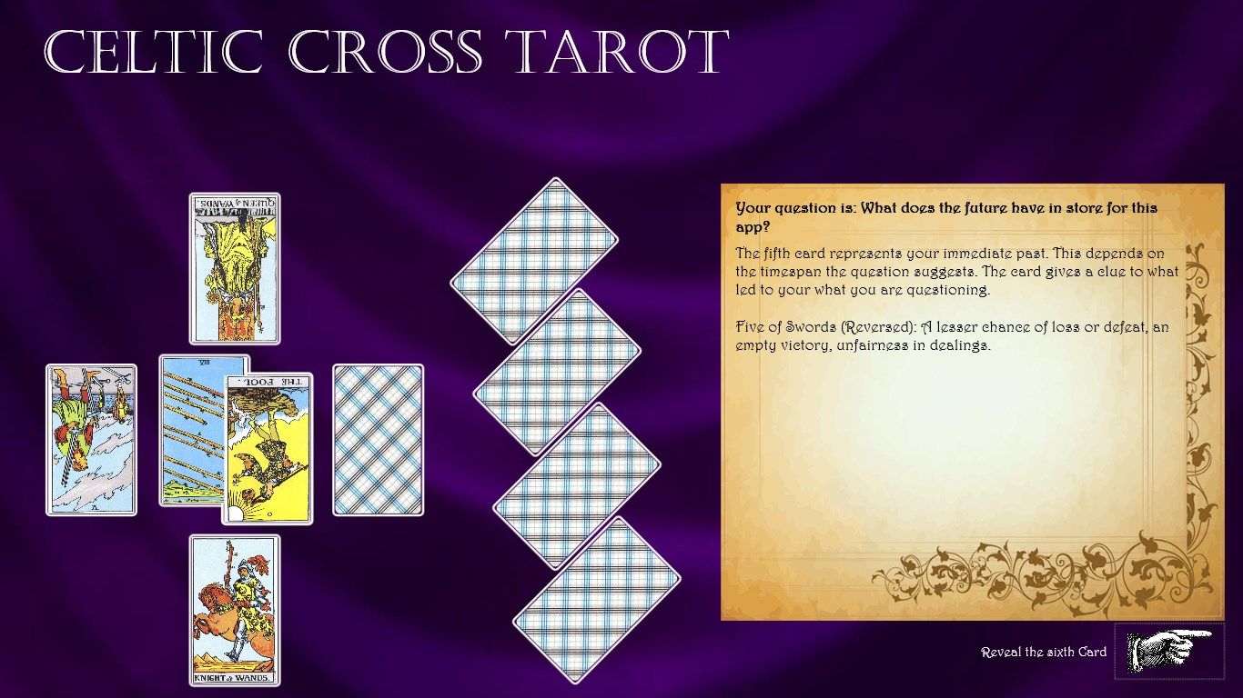 Each card is revealed and the reading presented.