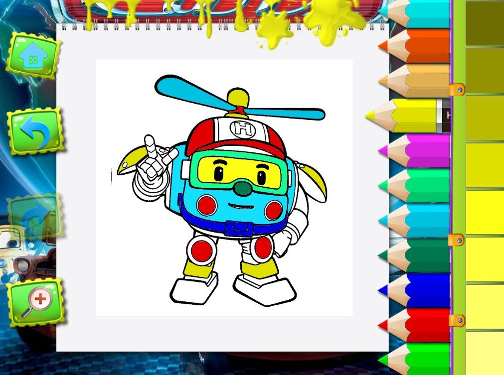 RobotCar Robot Police Coloring