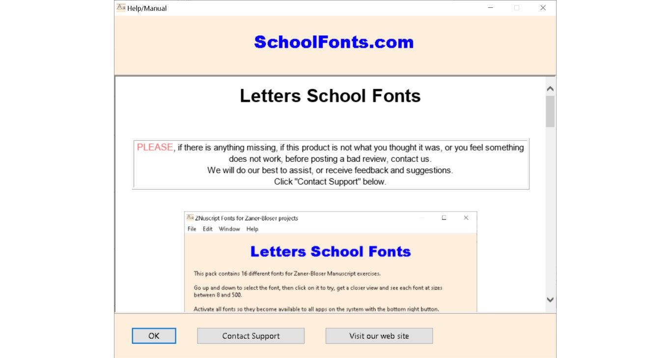 Letters School Fonts