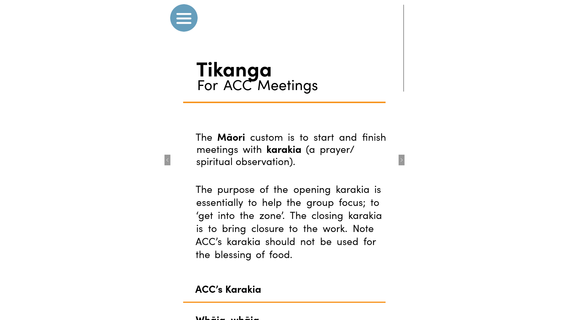Tikanga for ACC