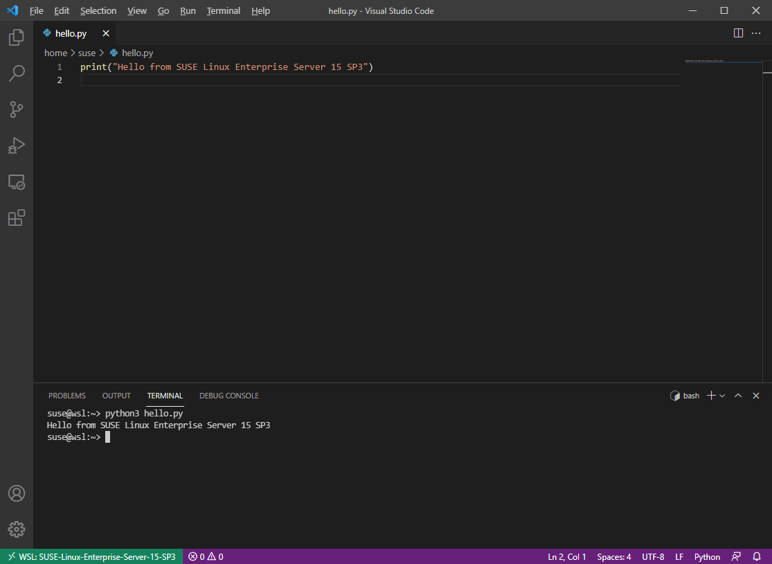 Visual Studio Code integration for developers