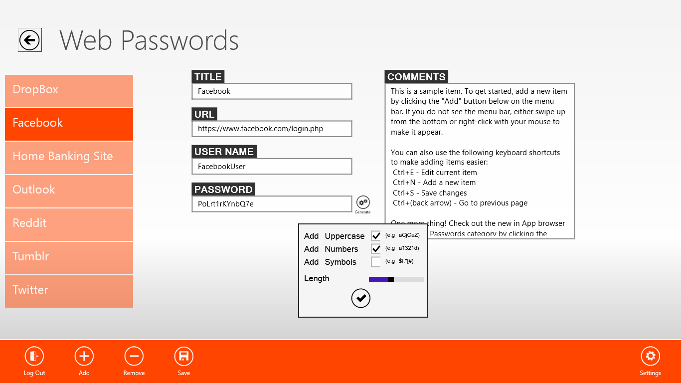 Generate strong and secure passwords everytime