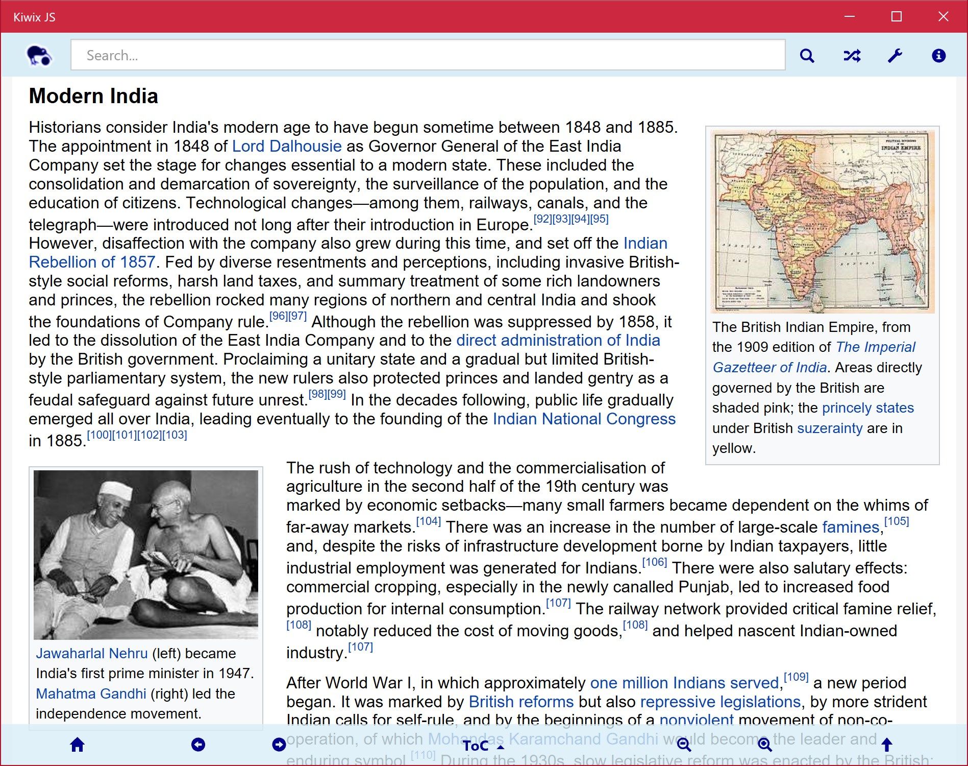 Wikipedia article on India