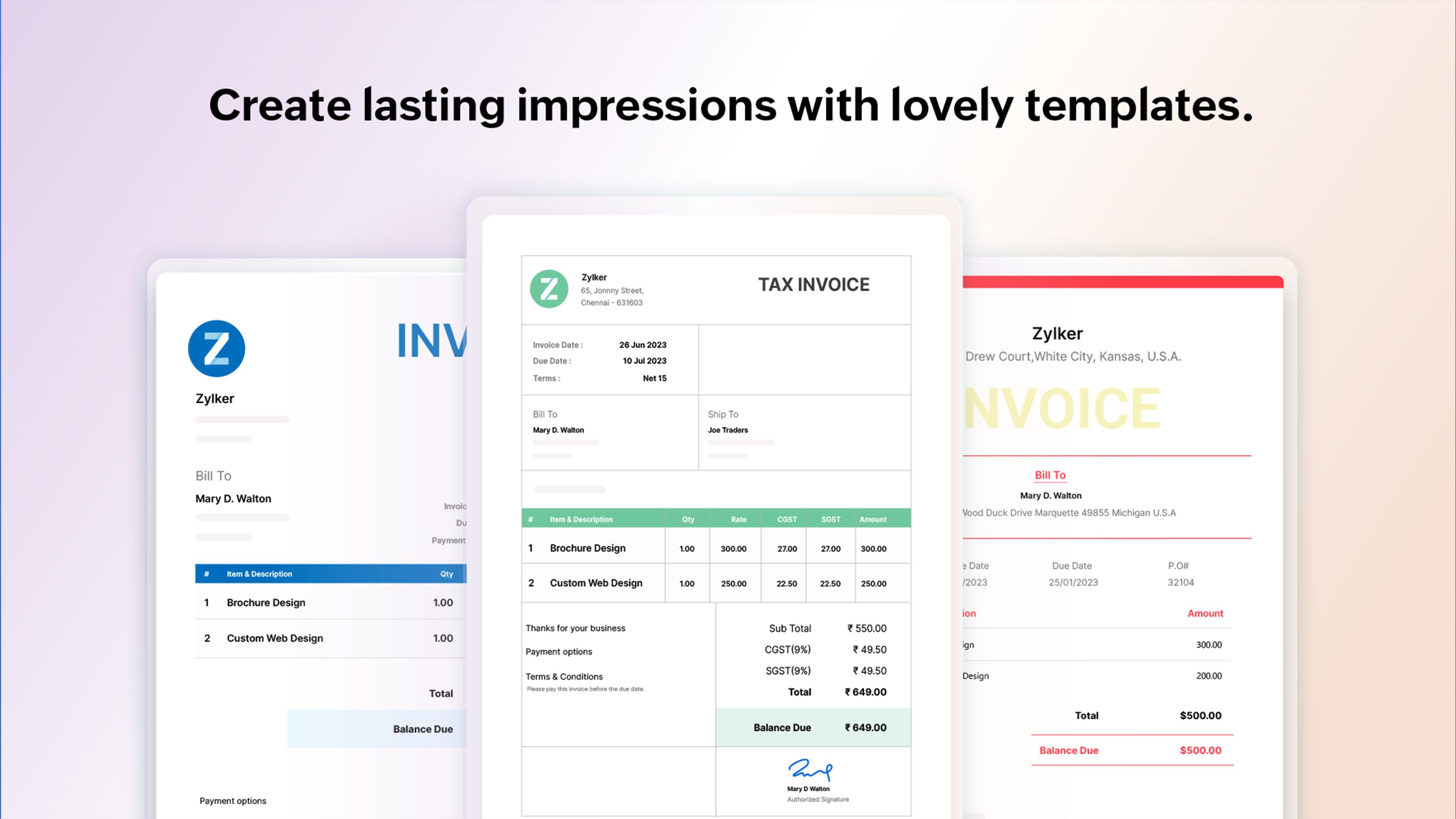 Zoho Invoice - Free Invoicing for Businesses