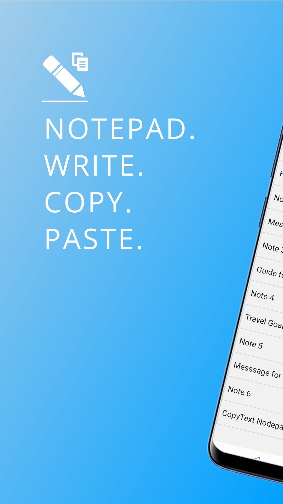 CopyText - Notepad copy and paste Notes