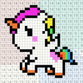 Pixel Art - Pixel.Unicorn Color By Number