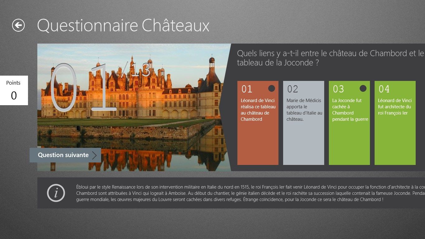 Quizz demeures royales, Chambord